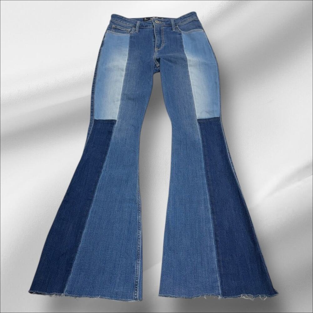 HOLLISTER Women’s 3R Multi Tone HIGH RISE VINTAGE FLARE Blue Jeans